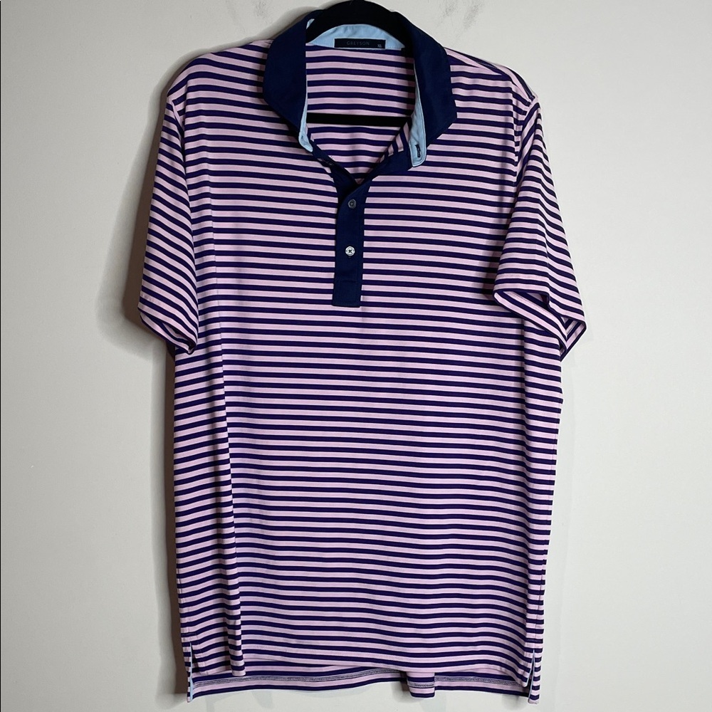 Greyson | Men’s Natchez Striped Polo Shirt Size XL